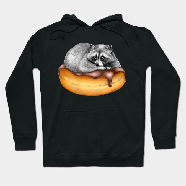 Doughnut Addicted Trash Panda Hoodie by PerrinLeFeuvre